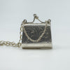 Vintage Engraved Handbag Locket & 30” Belcher Chain in Sterling Silver 925 1995