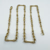 Vintage 9ct Gold 24” Bar & Twisted Links Chain / Necklace 37.5g Fancy Link 1992