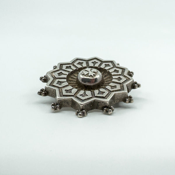 Antique Victorian Aesthetic Sterling Silver Brooch 925 (Birmingham 1833)