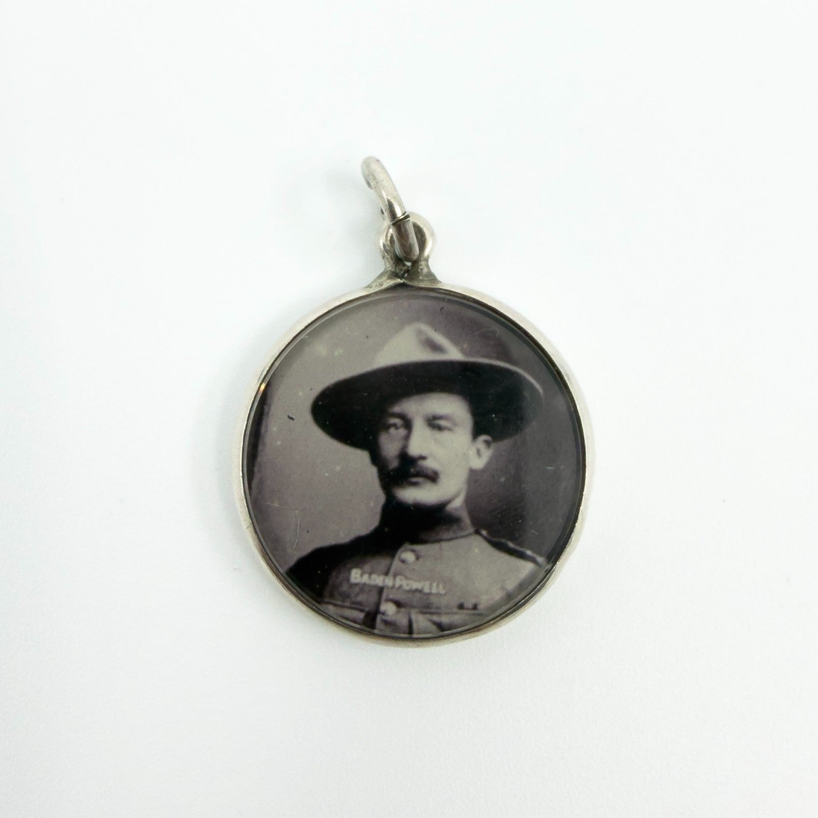 Small Antique Sterling Silver Double Sided Glass Photo Locket 925 (Birm 1899)