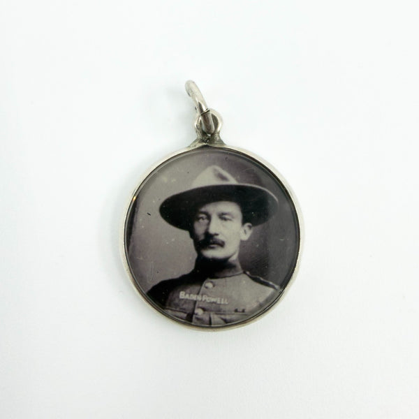 Small Antique Sterling Silver Double Sided Glass Photo Locket 925 (Birm 1899)