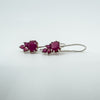 Sterling Silver 4.60ct Ruby Dangle Drop Earrings on Shepherd Hooks 925