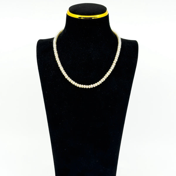 Sterling Silver White Freshwater Pearl 16" Necklace