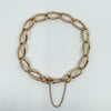 Vintage 9ct Rose Gold Oval Links 8” Bracelet 375 (Birmingham 1945)