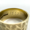 Vintage 9ct Gold Wide Chevron Engraved Full Band Ring 375 Size L (London 1972)
