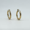 Vintage 14ct Gold Small Chunky Twisted Hoop Earrings 375