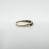 14ct Gold 0.50ct French Cut Sapphire Half  Eternity Band Ring Size M 1/2 585