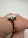 Antique 9ct Rose Gold 3ct Opal & Old Cut Diamond Ring 375 Size M