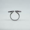 New Sterling Silver Ruby Double Angel Wings Ring 925 Size N - O
