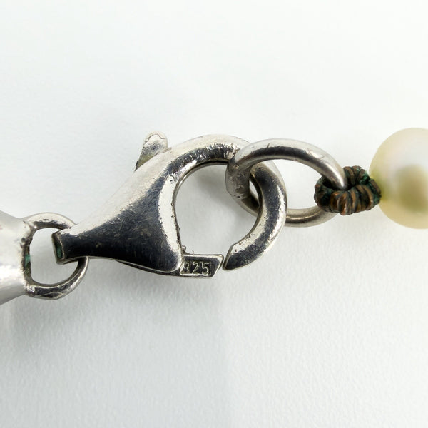 Sterling Silver White Freshwater Pearl 16" Necklace