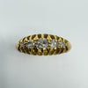Edwardian Antique 18ct Gold Diamond Boat Ring 750 Size P (Birmingham 1910)