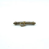 Vintage 9ct Gold Diamond T-Bar Pendant / Charm 375