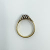Vintage 18ct Gold & Platinum 0.20ct Diamond Solitaire Ring 750 Size N