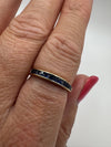 14ct Gold 0.50ct French Cut Sapphire Half  Eternity Band Ring Size M 1/2 585