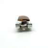 Large Chunky Sterling Silver Modernist Baltic Amber Pendant 925