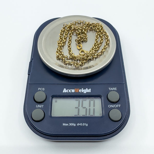 Vintage 9ct Gold 16” Rolo Chain / Necklace 375 ( 1987 )