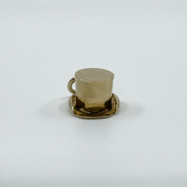 Vintage 9ct Gold Top Hat Pendant  / Charm 375  (Birmingam 1990)