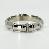 Chunky Vintage Sterling Silver Bamboo Bangle / Bracelet 925 (Birm 1976)