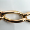 Vintage 9ct Rose Gold Oval Links 8” Bracelet 375 (Birmingham 1945)