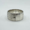 Vintage Sterling Silver Chunky Floral Engraved Bangle Bracelet 925 (Birm 1963)