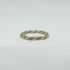 9ct White & Yellow Gold Two Tone Twisted Hexagonal Full Band Ring 375 Size L - M