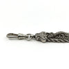 Antique Victorian Sterling Silver 8.5" Albertina Chain & T-Bar Pendant 925