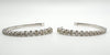 10ct White Gold Large Diamond Hoop Earrings
