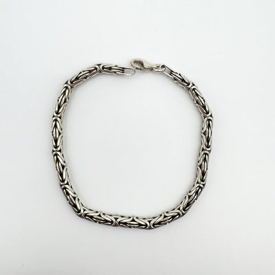 8.5” Byzantine Bracelet in Sterling Silver 925