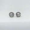 New CZ Halo Studs in Sterling Silver 925