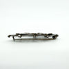 Antique Ewardian Sterling Silver & Rose Gold Swallow Ivy Love Letter Brooch 925