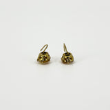 Vintage 9ct Gold Small Cameo Drop Earrings 375 (Birm 1963)