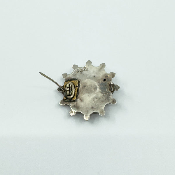 Antique Victorian Aesthetic Sterling Silver Brooch 925 (Birmingham 1833)