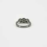 Vintage Platinum 1.60ct Diamond Trilogy Ring 950 Size L