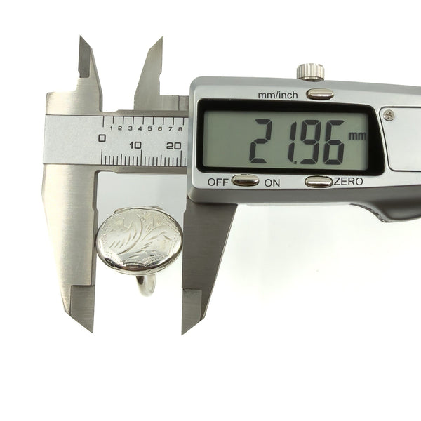 Large Chunky Vintage Sterling Silver Engraved Secret Locket Ring 925 Size Q - R