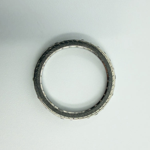 Antique Platinum Old Cut Diamond Full Eternity Band / Ring Size L - M