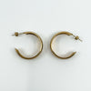 Large Vintage 9ct Gold Matt Diamond Cut Hoop Earrings