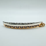 Antique 18ct Rose Gold Old Cut Diamond Crescent Moon Pendant (Converted Brooch)
