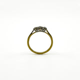 Vintage 18ct Gold 0.30ct Diamond Trilogy Ring 750 Size Q