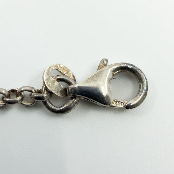Vintage Sterling Silver Unusal Fancy Link Pebble 28.5" Necklace / Chain 925