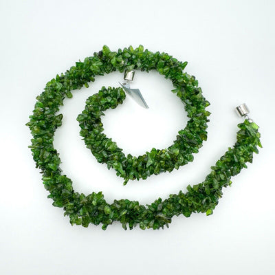 Chunky 379ct Chrome Diopside Necklace in Sterling Silver 925 Heavy 87g