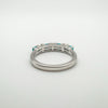 Pearl & Turquoise Half Hoop Band Ring in Sterling Silver Size K - L
