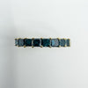 9ct Gold 0.48ct Blue Diamond Half Hoop Eternity Ring 375 Size N