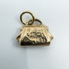 Vintage 9ct Gold Engraved Handbag Purse Pendant / Charm 375