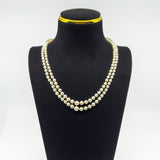 Vintage 9ct Gold Cultured Double Row Pearl 17” Necklace 375