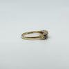 Vintage 9ct Gold Sapphire & Opal Band / Ring 375 Size L Eternity Half Hoop