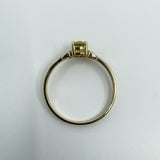 9ct Yellow Gold 0.40ct Peridot Solitaire Ring 375 Size L Engagement Stacking