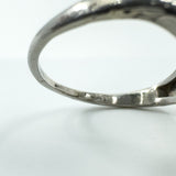Antique / Art Deco Platinum Diamond & Sapphire Trilogy Navette Ring Size M