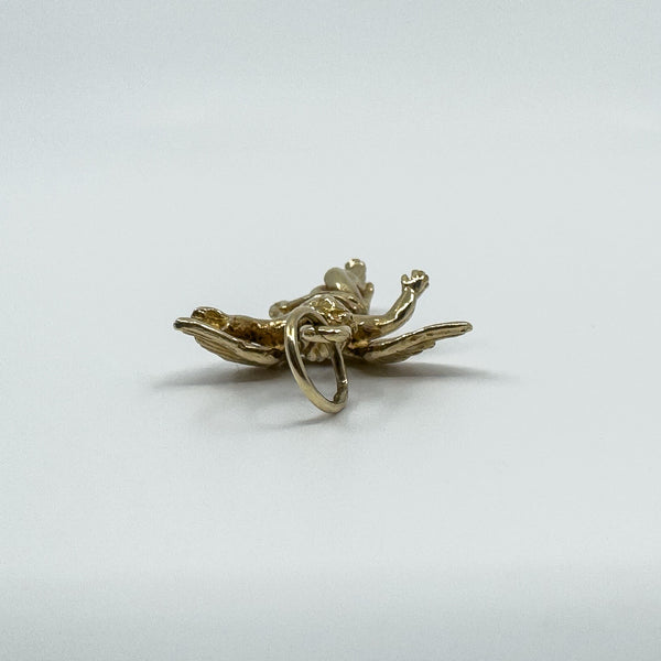 Large Chunky Vintage 9ct Gold Cherub / Cupid Pendant 375 Heavy 7g Sheffield 2005