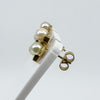 Vintage 9ct Gold Pearl Diamond & Sapphire Stud Earrings