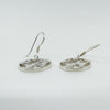 New World Map Earrings on Shepherd Hooks in Sterling Silver 925